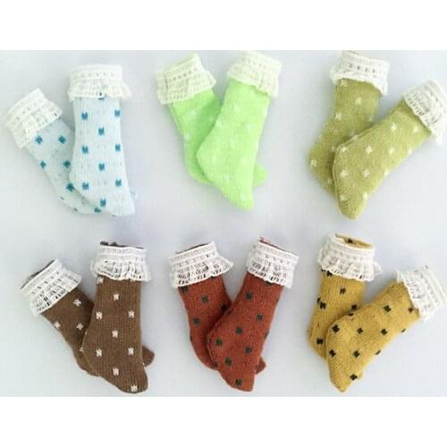 New 16cm BJD Ob11 Doll Clothes Lace Trim Socks 1/12 Doll House GSC Obitsiu 11 Universal Accessory Kawaii DIY Gifts