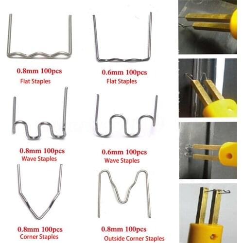 New High Quality 100Pcs Hot Strong Durable Steady Stapler Staples For Plastic Welder Tool Car Damaged Bumper Repair Kit#295480