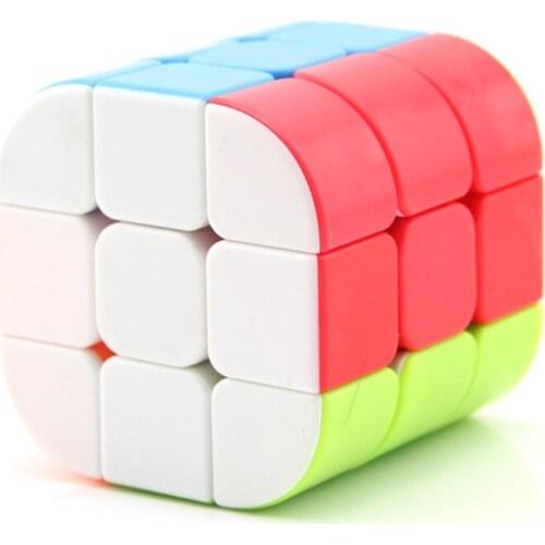 New Fanxin Cylinder Cube Stickerless Magic Cube Speed Twist Puzzle Educational Toys Cubo Magico Toys For Children Kids