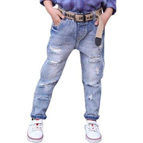 Baby Girls Hollow Out Jeans Fashion Children Broken Hole Jeans Loose Ripped Denim Pants Kids Jeans for Girls 5 6 8 10 12 14 Year
