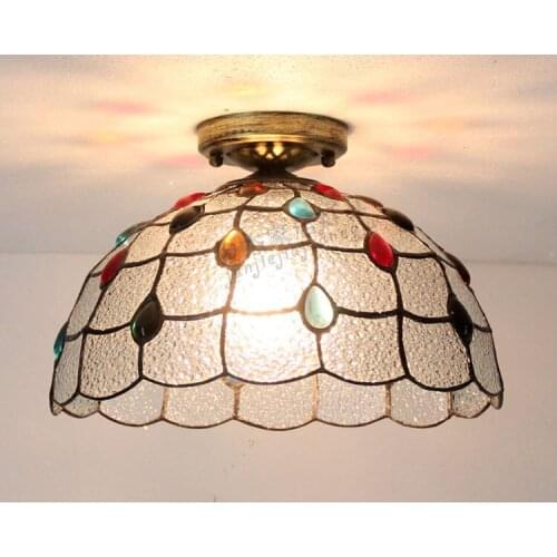 Pastoral European Mediterranean corridor ceiling lamp porch restaurant balcony foyer aisle lamp small bedroom ceiling light DF97