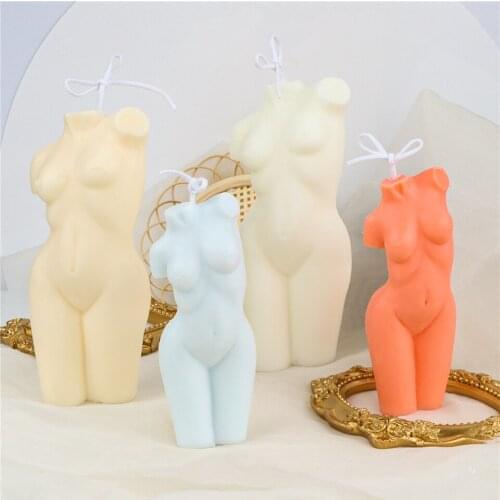 Stand Tilt Shoulder Waist Female Silicone Body Candle Mold Crystal Big Chest Ornaments Aroma 3D Stereo DIY Handmade Gadget