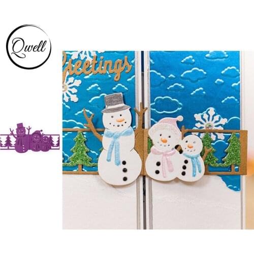 QWELL Snowman Pull Ring Metal Cutting Dies for Scrapbooking and Card Making Paper Embossing Craft New 2019 die cuts