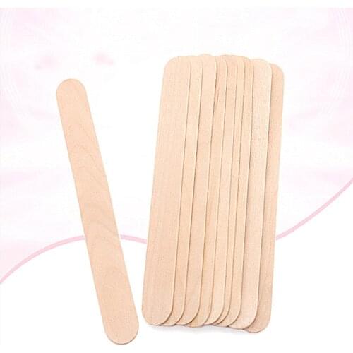 10PCS Wooden Spatula Tongue Depressor Disposable Bamboo Tattoo Wax Medical Body Hair Removal Stick Tongue Depressor