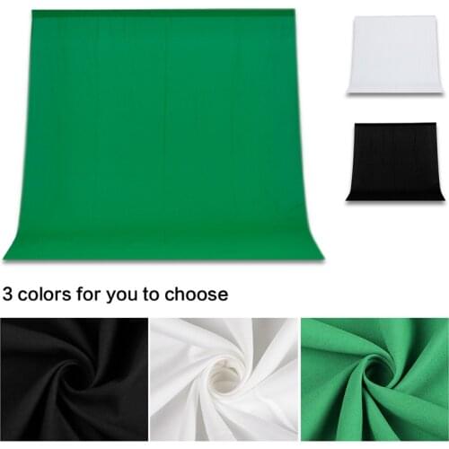 SH 1.6Mx2M/3M Backdrop Cloth Green Screen Chroma Key Cotton Textile Fabric White Background For Photo Studio Photograph Shooting