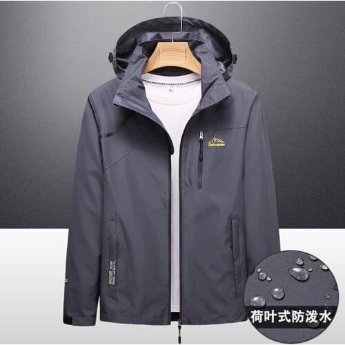 Outdoor Monolayer Thin Charge Clothes Polyester Fabric Windbreak Waterproof Breathable Hiking Camping Climbing Men Women Coat