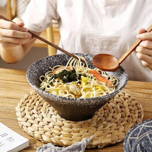 Japanese Tableware Ramen Bowls Home Large Sea Bowls Ceramic Soup Bowls Pasta Bowls Noodle Bowl Salad Bowl Ceramic Bowl Serving