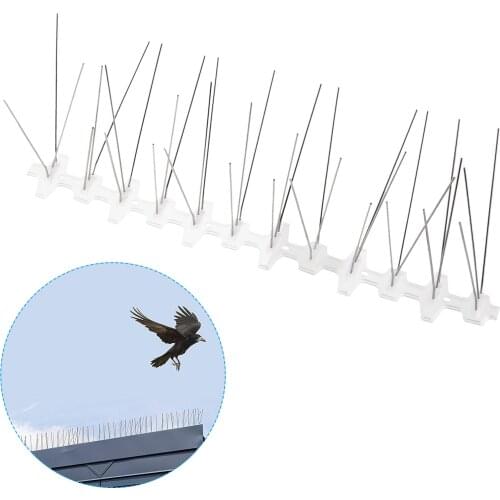 12 Pcs 30CM Bird Repeller Spikes Stainless Steel Anti Pigeon Nail Bird Deterrent Tool for Pigeons Removal Fly Repellent