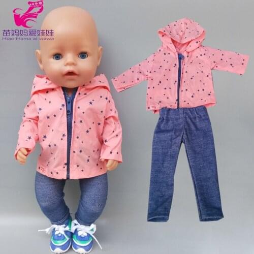 17 inch Baby Doll Sun protection clothes for 18 Inch American generation girl Doll leisure outfits