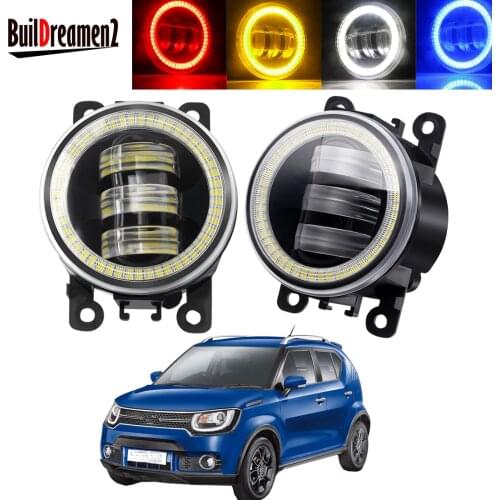 2 X Angel Eye Fog Light Assembly Car LED Lens Fog Driving Lamp DRL 30W 12V For Suzuki Ignis II Closed Off-Road Vehicle 2003-2008