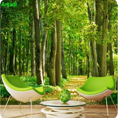 3d photo mural wallpaper living room kid bedroom home wall decoration fresh idyllic nature landscape forest grove custom size