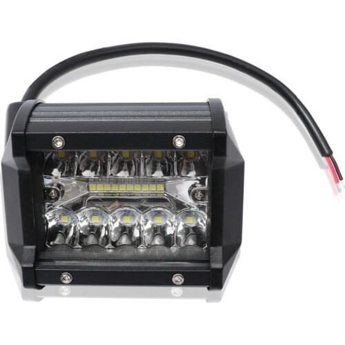 4 inch LED Work Light 60W Bar Bulb 12V 24V Spot Flood Lights for Jeep Trucks Fog Light Offroad Town for Car ATV Boat SUV