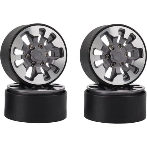 4PCS Metal 1.9 Beadlock Wheel Rim Hub For 1/10 RC Crawler Car Jeep Wrangler Axial SCX10 90046 Traxxas TRX4 Parts