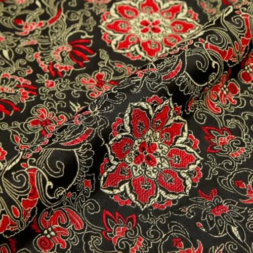 500cm*150cm Imitation silk Goddess of Flowers brocade fabric antique childrens dress womens cheongsam clothing fabric