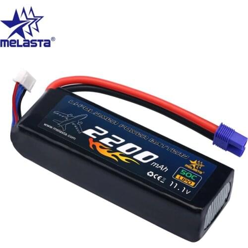 Melasta 3S 2200mAh 11.1V 50C Softcase LiPo Battery pack with EC3 plug for RC Airplane Helicopter Car Truck Boat Drone and FPV