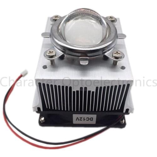 Free delivery 1pc aluminum heat sink cooling fan 20W 50W 100W high power LED lamp 80degree 44mm lens + reflective + bracket lamp