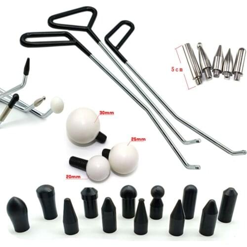 Paintless Dent Repair Tool Spring Steel Rods Body Dent Removal Hail Set Repair Hammer With 8 Pcs Tap Down