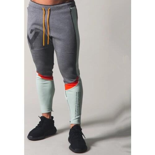 Summer Casual Pants Men Joggers Sweatpants Fashion Patchwork Trousers Male Gym Fitness Workout Cotton Running Sport Track Pants