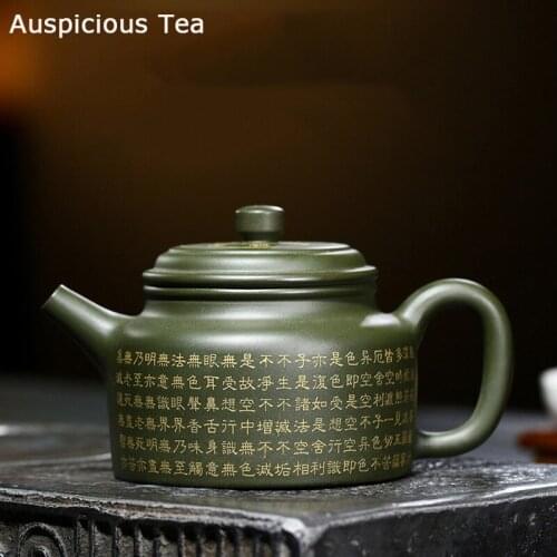 290ml Yixing Handmade Tea Pots Purple Clay Teapot Beauty Kettle Raw Ore Green Clay Teaware Tie Guanyin Chinese Tea Ceremony Gift