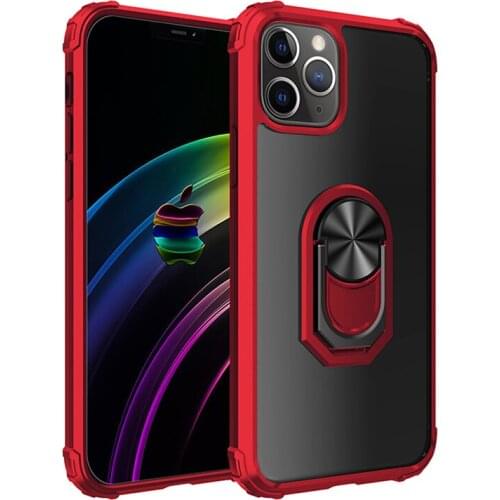 Funda Case for iPhone 12 Pro Max 12 Mini XS Max Touch 5 6 7 Metal Ring Stand Transparent Coque Shockproof Phone Case Cover Capa