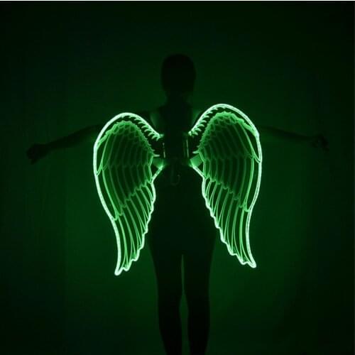 KS62 RGB led light wings colorful butterfly cloak rave show luminous backplane dance led costumes perform wears glowing props dj