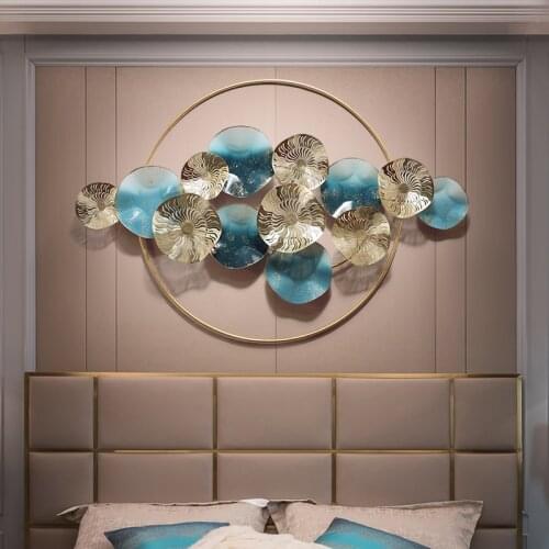 European Wrought Iron Wall Hanging Crafts Decoration Livingroom Wall Sticker Ornaments Sofa Background Wall Mural Pendant Decor