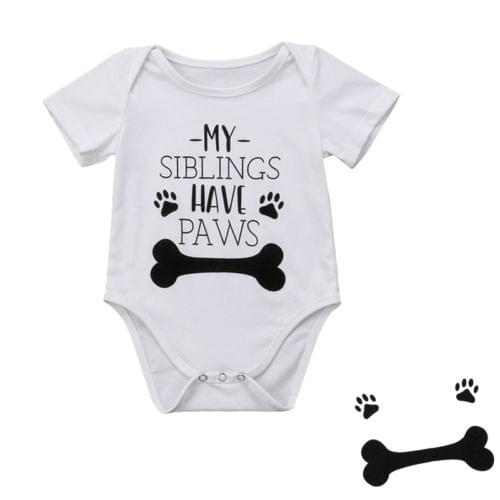 Newborn Infant Baby Boy Girls Funny Bone Romper Jumpsuit Clothes Outfits