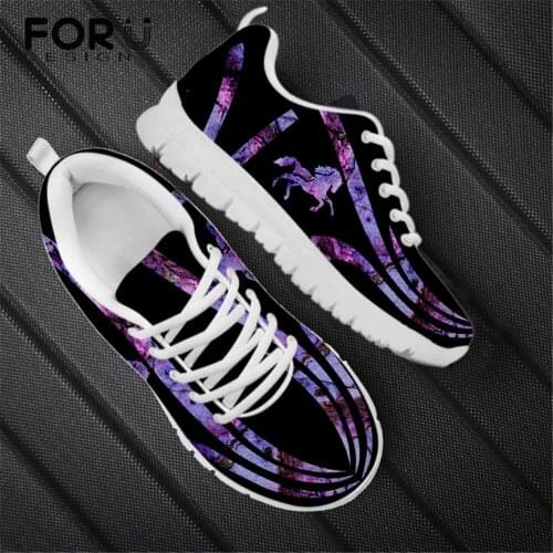 FORUDESIGNS Shoes Woman Flats Women Casual Sneakers Crazy Horse Design Air Mesh Ladies Breathable Waking Shoes for Teen Girls