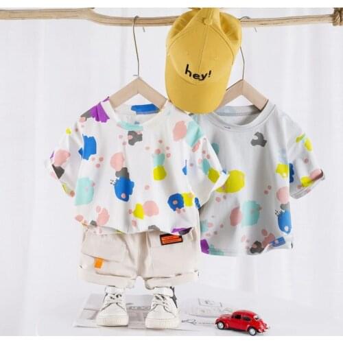 Summer Baby Boys Girls Clothing Children Fashion full printe T Shirt Shorts 2Pcs/set Toddler Casual Clothes Suit Kids Outing set