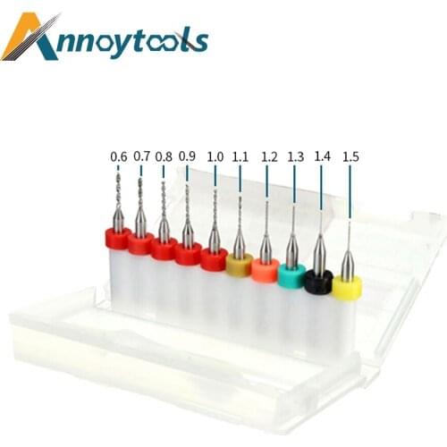 10pcs PCB Engraving CNC Carbide Drill Bit Set Twist Drill Bit Set Carpenter Wood Drill Bit Set
