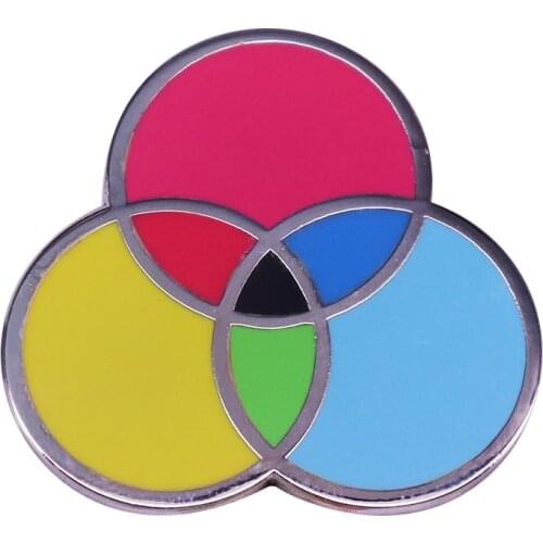 CMYK lapel pin paint ink swatch badge artist graphic design Geek collection