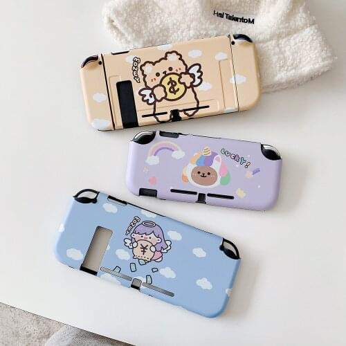 Cartoon Cute Pink Anime Lucky Rich Bear Shockproof Switch Game Protective Case For Nintendo Switch Lite Shell Cover