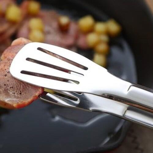 Stainless steel food tongs thickened food tongs barbecue tongs steak tongs buns bread tongs barbecue tongs