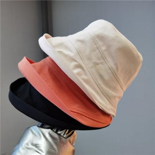 Women Tie-dye Dome Big Eaves Sunscreen In Spring & Summer Fisherman Hat Pure Color Basin Hats for Women