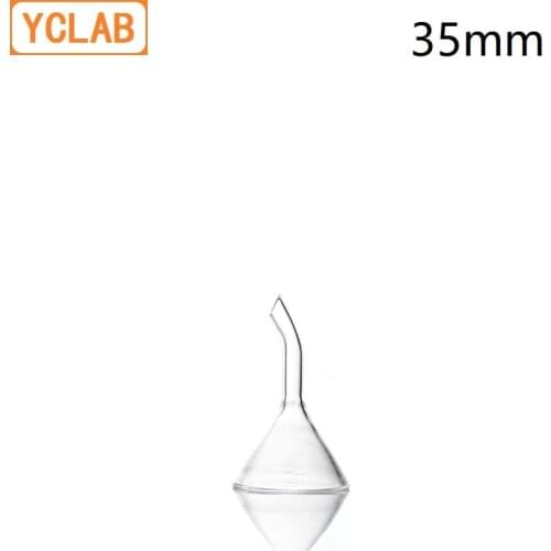 YCLAB 35mm Funnel Elbow Stem Glass Laboratory Chemistry Equipment