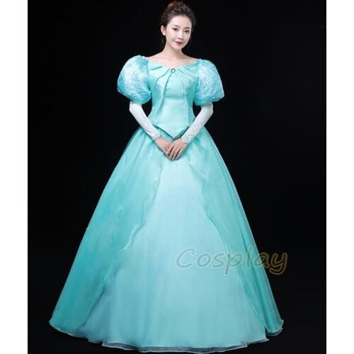 Top Quality Ariel Princess Cosplay Costume Dress For Halloween Christmas Party Custom-Made