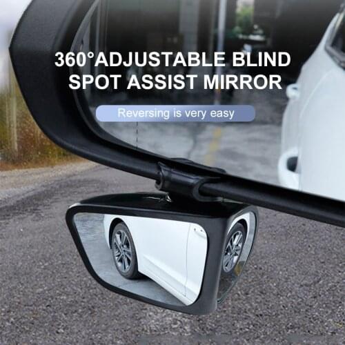 360 Degree HD Blind Spot Mirror Adjustable Self Adhesive Rearview Convex Mirror For Car Reverse Wide Angle Auto Parking Mirrors
