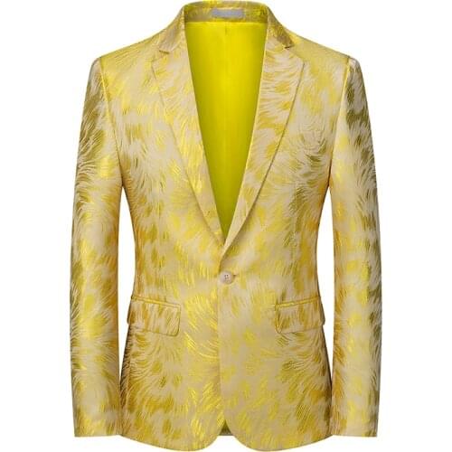 M-6XL Plus Size Men Youth Fashion Mens Wedding Host Dress Nightclub Hairdressing Stage Dancing Suit Jacket Single Suit XXXXXXL