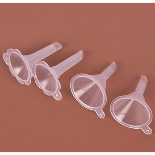 10PCS Cute Small Plastic For Perfume Diffuser Bottle Mini Liquid Oil Funnels Lab