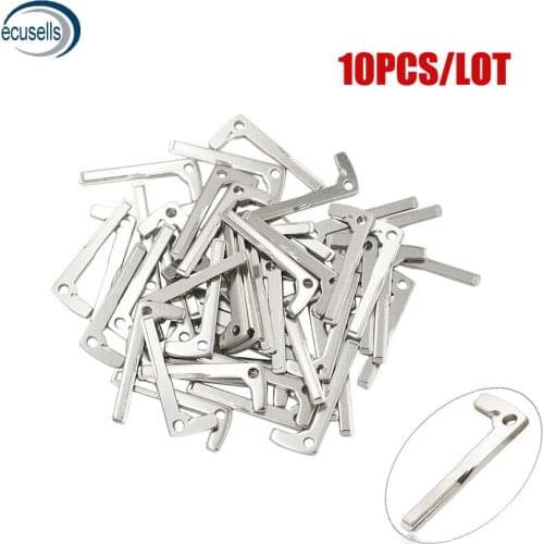 10PCS* New Replacement Smart Chrome Remote Car Fob Key Blade Insert for Benz A E S G CLK SLK ML Class after 2010 uncut key blade