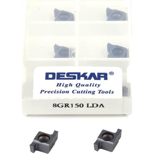 10pcs Grooving Inserts 6GR 100 LDA 120 7GR 130 140 8GR 150 160 9GR 170 180 190 LDA CNC Lathe Turning Tool Carbide Slotted Blades