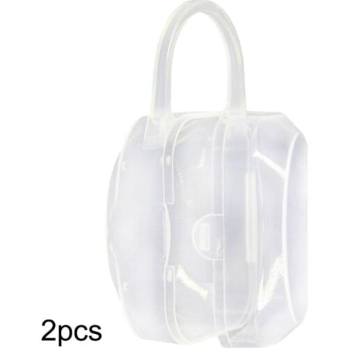 2 Pcs Portable Pacifier Clip Holder Baby Pacifier Nipple Case Holder Box