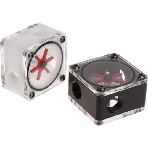 3 Way Water Cooling Flow Meter Indicator For PC Water Cooling System G1/4 Thread