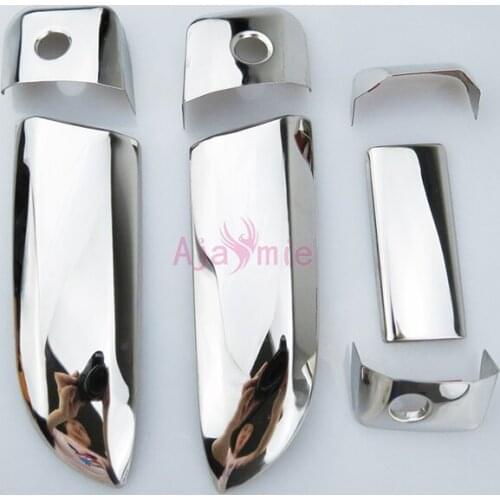 #304 Stainless Steel Door Handle Cover Frame Overlay Panel 2005-2018 Chrome Car Styling For Toyota Hiace Accessories