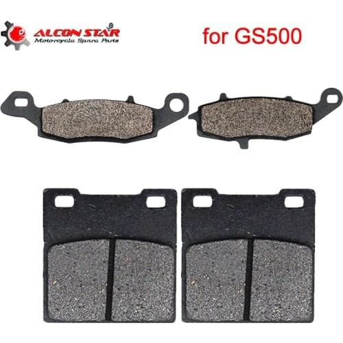 Alconstar- 2 Pairs Motorcycle Front Disc Brake Pad and Rear Disc Brake Pad Fit For Suzuki GS500 1996-2008 Brake Pad Set Racing