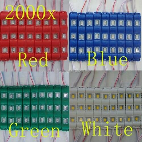 FREE DHL 2000pcs/lot White/Warm white DC 12V waterproof 5730 injection LED Module light with lens,advertising light M-19