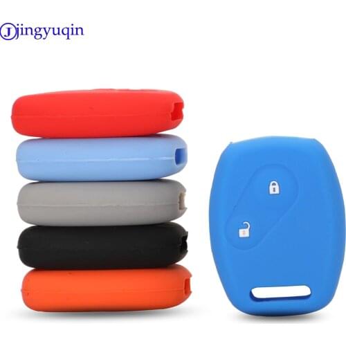 Jingyuqin 30PS 2B Remote Silicone Key Case Car Styling Cover For Honda Accord CR-V CRV Civic Pilot Fit Freed StepWGN