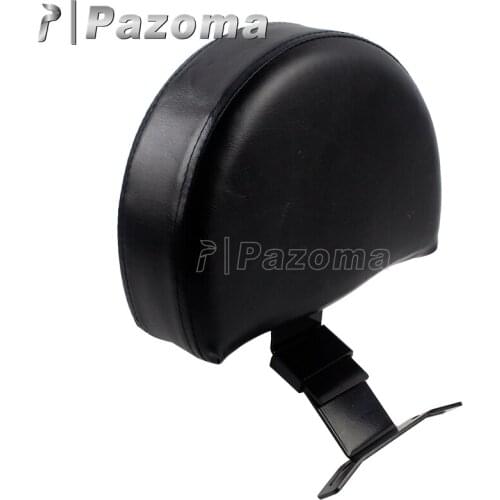 Black Motorcycles Adjustable Leather Plug-In Driver Rider Backrest for Harley Softail Classic Bikes with a Stock Seat 2018-2019