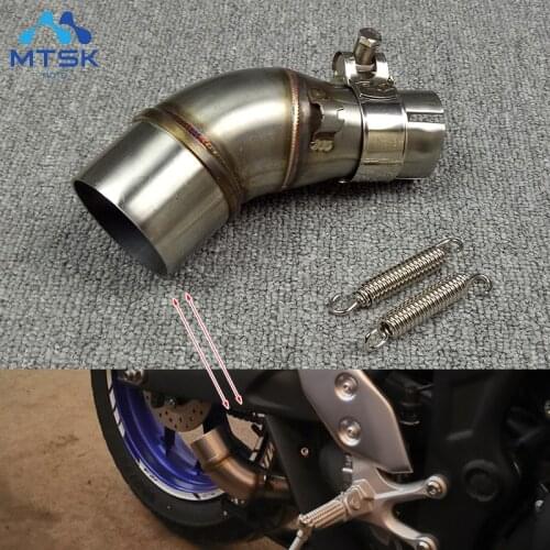 For YAMAHA YZF R3 R30 R25 2013 2014 2015 2016 Motorbike Modified Scooter Muffler R3 Motorcycle Middle Exhaust pipe