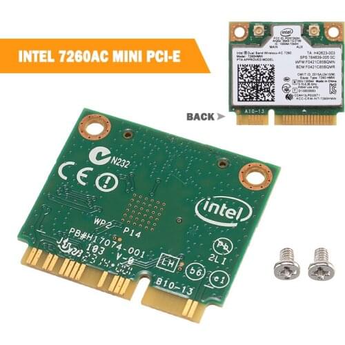 For intel Dual-band, 2x2 Wi-Fi Plus Adapter Wireless-AC 7260HMW AC Mini PCI-E 2.4G/5G WIFI Card